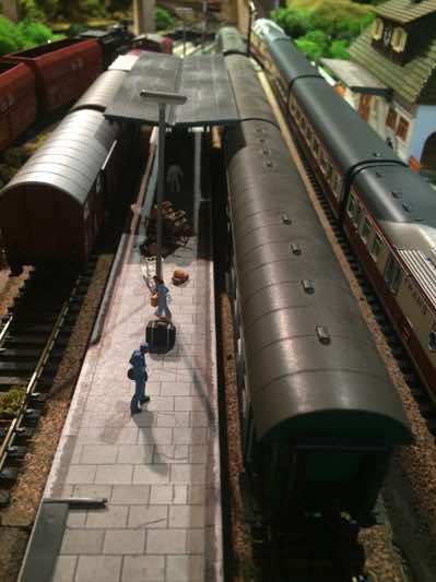 Passengers on the platform waiting for their connections.